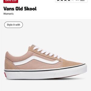 Vans Old Skool Women's Sneakers in Tan and White